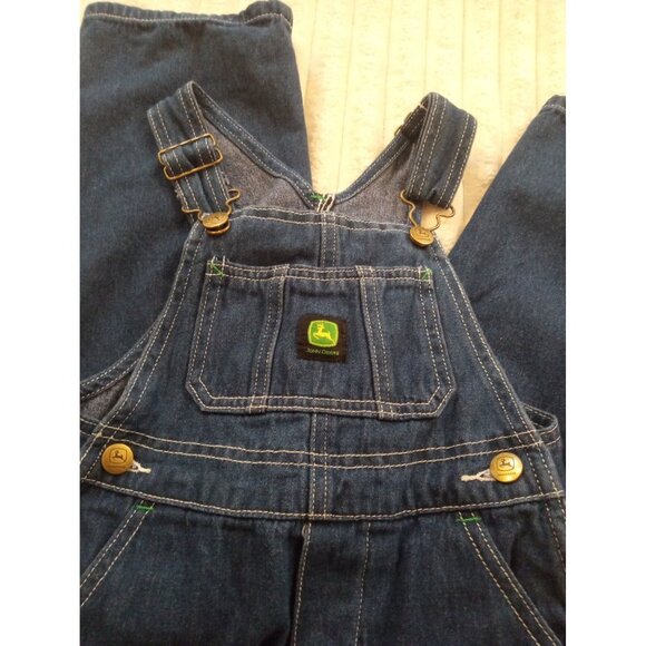 John Deere Blue Overalls with Gray Tractor Shirt - Picture 3 of 7
